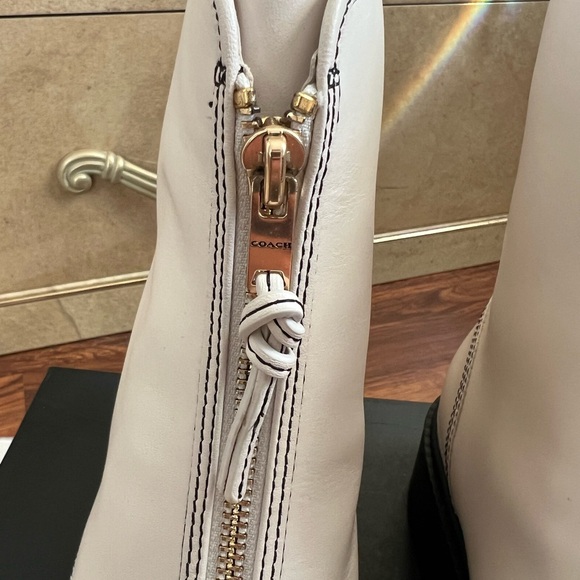 ✨ NEW Coach Liza White Leather Booties, Size 11, NWT✨ - Picture 8 of 11